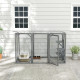 PawHut 71&quot; Outdoor Wooden Cat House with 3 Platforms, Large Door and Weatherproof Roof, for Multiple Cats, Grey