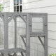 PawHut 71&quot; Outdoor Wooden Cat House with 3 Platforms, Large Door and Weatherproof Roof, for Multiple Cats, Grey