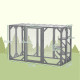 PawHut 71&quot; Outdoor Wooden Cat House with 3 Platforms, Large Door and Weatherproof Roof, for Multiple Cats, Grey