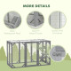 PawHut 71&quot; Outdoor Wooden Cat House with 3 Platforms, Large Door and Weatherproof Roof, for Multiple Cats, Grey