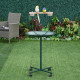PawHut Bird Perch Stand with Perch, Four Wheels, Feeding Bowls for Small &amp; Medium Birds, Green