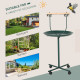 PawHut Bird Perch Stand with Perch, Four Wheels, Feeding Bowls for Small &amp; Medium Birds, Green