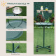 PawHut Bird Perch Stand with Perch, Four Wheels, Feeding Bowls for Small &amp; Medium Birds, Green