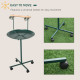 PawHut Bird Perch Stand with Perch, Four Wheels, Feeding Bowls for Small &amp; Medium Birds, Green
