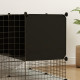 PawHut DIY Small Animal Cage with Elevated Huts, C&amp;C Cage for Guinea Pigs, Hedgehogs, Rabbits, 31 Panels, Black