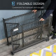 PawHut Metal Dog Cage Kennel Locking Door &amp; Wheels Removable Tray Openable Top For Medium Pets 94 x 58 x 69.5 cm