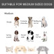 PawHut Metal Dog Cage Kennel Locking Door &amp; Wheels Removable Tray Openable Top For Medium Pets 94 x 58 x 69.5 cm