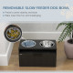 PawHut Raised Dog Bowl with Slow Feeder &amp; 2 Stainless Steel Dog Bowl, 25L Storage Drawer, for Large &amp; Extra Large Dogs, Black