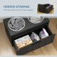 PawHut Raised Dog Bowl with Slow Feeder &amp; 2 Stainless Steel Dog Bowl, 25L Storage Drawer, for Large &amp; Extra Large Dogs, Black
