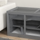 PawHut Wooden Hamster Cage, Small Animals Hutch with Tray, Openable Top, Exercise Play House Pen, 115L x 57W x 55Hcm, Grey