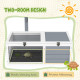 PawHut Wooden Tortoise Enclosure, Tortoise House w/ Lamp Holder, for Outdoor &amp; Indoor - Light Grey