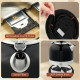 Polished Metal Kettle and Toaster Set - Black