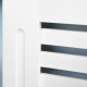 Radiator Cover, Modern MDF White Painted Cabinet with Horizontal Slats for Living Room, Bedroom, 172L x 19W x 81H cm