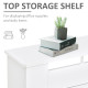 Radiator Cover, Modern MDF White Painted Cabinet with Horizontal Slats for Living Room, Bedroom, 172L x 19W x 81H cm
