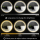 60cm Anti-Fog LED Bathroom Mirror - Gold Tone