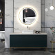 80cm Anti-Fog LED Bathroom Mirror - Gold Tone