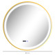 80cm Anti-Fog LED Bathroom Mirror - Gold Tone