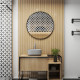 Round Bathroom Mirror, 70 x 70cm Steel Framed Wall Mirror, Decorative Mirror for Bedroom, Living Room, Entryway, Black