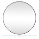 Round Bathroom Mirror, 70 x 70cm Steel Framed Wall Mirror, Decorative Mirror for Bedroom, Living Room, Entryway, Black