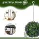 Set of 2 Artificial Plant Topiary Balls, UV-protected Fake Decorative Plants, Faux Plants for Home Indoor Outdoor Decor, 27cm, P