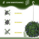 Set of 2 Artificial Plant Topiary Balls, UV-protected Fake Decorative Plants, Faux Plants for Home Indoor Outdoor Decor, 27cm, P