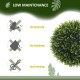Set of 2 Artificial Plant Topiary Balls, UV-protected Fake Decorative Plants, Faux Plants for Home Indoor Outdoor Decor, 45cm, G