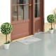 Set of 2 Decorative Artificial Plants, Ball Topiary Tree with Rose Flower in Pot, Fake Plants for Home Indoor Outdoor Decor, 60c
