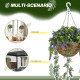 Set of 2 Decorative Artificial Plants, Faux Silk Lavender Flowers in Hanging Baskets, Fake Plants for Home Indoor Outdoor Decor,