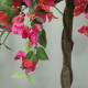 Set of 2 Decorative Artificial Plants, Murraya Flowers in Pots, Fake Plants for Home Indoor Decor, 120cm, Purple and Red