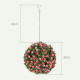 Set of 2 Decorative Artificial Plants, UV-protected Artificial Plant Topiary Rose Balls, Fake Plants for Home Indoor outdoor Dec