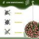 Set of 2 Decorative Artificial Plants, UV-protected Artificial Plant Topiary Rose Balls, Fake Plants for Home Indoor outdoor Dec
