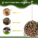 Set of 2 Decorative Artificial Plants, UV-protected Artificial Plant Topiary Rose Balls, Fake Plants for Home Indoor outdoor Dec
