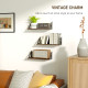 Set of 3 Wall Shelves, Vintage Wall Mounted Floating Shelves for Living Room, Entryway, Bedroom, Rustic Brown
