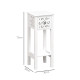 Set of Two Elegant Floral Cut-Out Side Tables - White