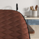 Set of Two Faux Leather Bar Stools - Brown