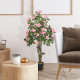 Set of Two Faux Rose Plants, with Pots