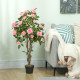 Set of Two Faux Rose Plants, with Pots