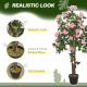 Set of Two Faux Rose Plants, with Pots