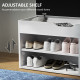Shoes Cabinet Bench Hidden Storage Padded Seat Organiser Footwear Rack Hallway Cream White