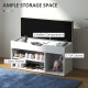 Shoes Cabinet Bench Hidden Storage Padded Seat Organiser Footwear Rack Hallway Cream White