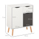 Sideboard Floor Cabinet Storage Cupboard with Drawer for Bedroom, Living Room, Entryway, Grey