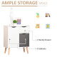 Sideboard Floor Cabinet Storage Cupboard with Drawer for Bedroom, Living Room, Entryway, Grey