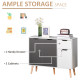 Sideboard Floor Standing Storage Cabinet with Drawer for Bedroom, Living Room, Home Office, Grey