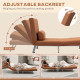 Single Linen-Feel Sleeper Chair - Coffee