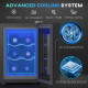 Six Bottle 8-18℃ Countertop Wine Fridge - Black