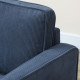 Small Two-Seater Corduroy Sofa - Blue