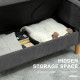 Small Two-Seater Corduroy Sofa - Grey