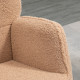 Soft Fleecey Rocking Wingback Chair - Light Brown