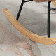Soft Fleecey Rocking Wingback Chair - Light Brown