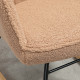 Soft Fleecey Rocking Wingback Chair - Light Brown